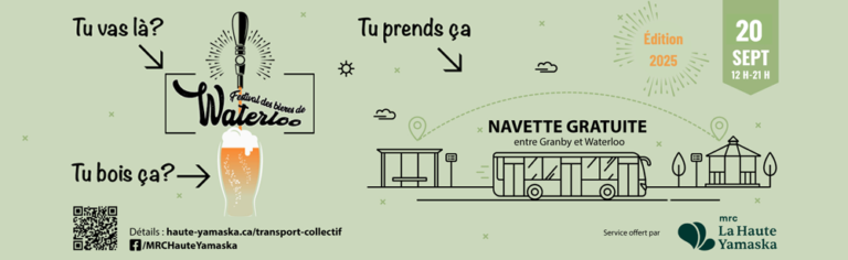 Lire la suite à propos de l’article Une navette gratuite vers le Festival des bières de Waterloo offerte par la MRC de La Haute-Yamaska