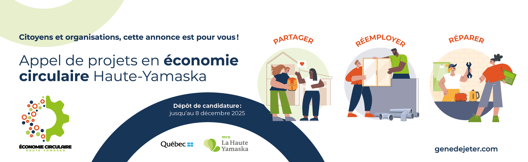 You are currently viewing La MRC de La Haute-Yamaska appelle les citoyens et organisations à déposer des projets en économie circulaire.