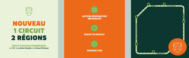 Lire la suite à propos de l’article Les MRC de Brome-Missisquoi et de La Haute-Yamaska reçoivent un prix Distinction au Gala des Prix d’excellence en environnement des  Cantons-de-l’Est pour leur tout nouveau circuit d’autobus Brome-Yamaska.